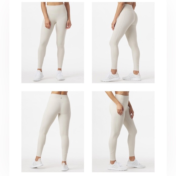 Glyder Oatmilk Ribbed Set Leggings and Directional Bra Set - Picture 3 of 5